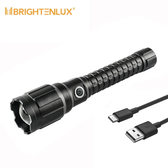 Brightenlux 2022 New Best Tactical USB COB LED 10000 Lumen High Power Rechargeable Flashlight with Power Bank