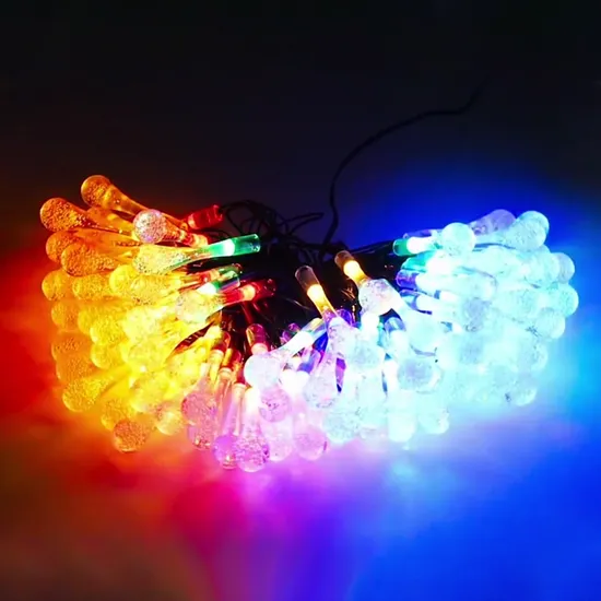 Water Drop Solar String LED Lights for Garden Decoration