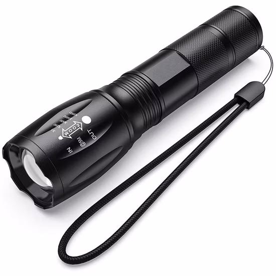Powerful 5W Zoomable Handheld AAA Rechargeable Waterproof Zoom Torch LED Flashlight