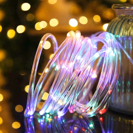 100 LEDs Solar Rope Tube String Light