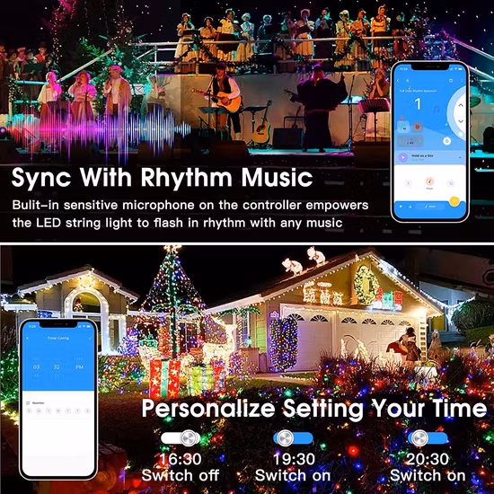 Outdoor Yard Tree Holiday Decorations APP Smart Christmas Tree Light