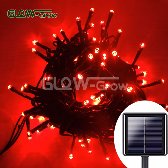 100 LED blue Waterproof Decorative Solar Copper Wire Fairy String Light