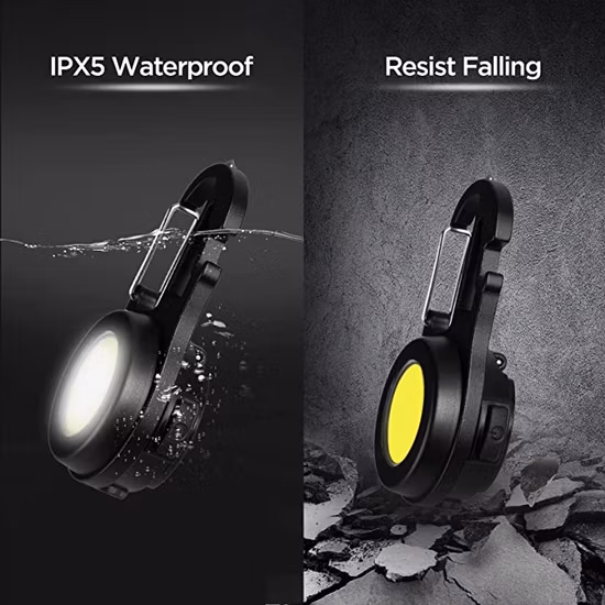 COB Rechargeable Mini Torch Portable High Power LED Keychain Lamp Supper Bright Camping Light